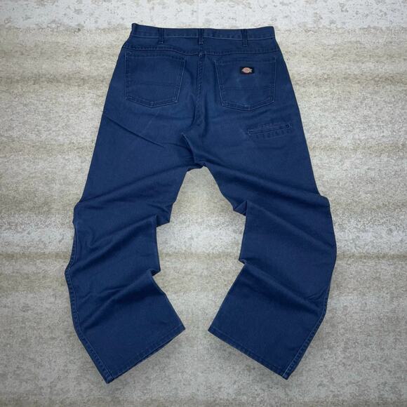 Vintage Dickies Carpenter Pants Navy Blue Relaxed Dungarees Work Painters 90s - Picture 1 of 4